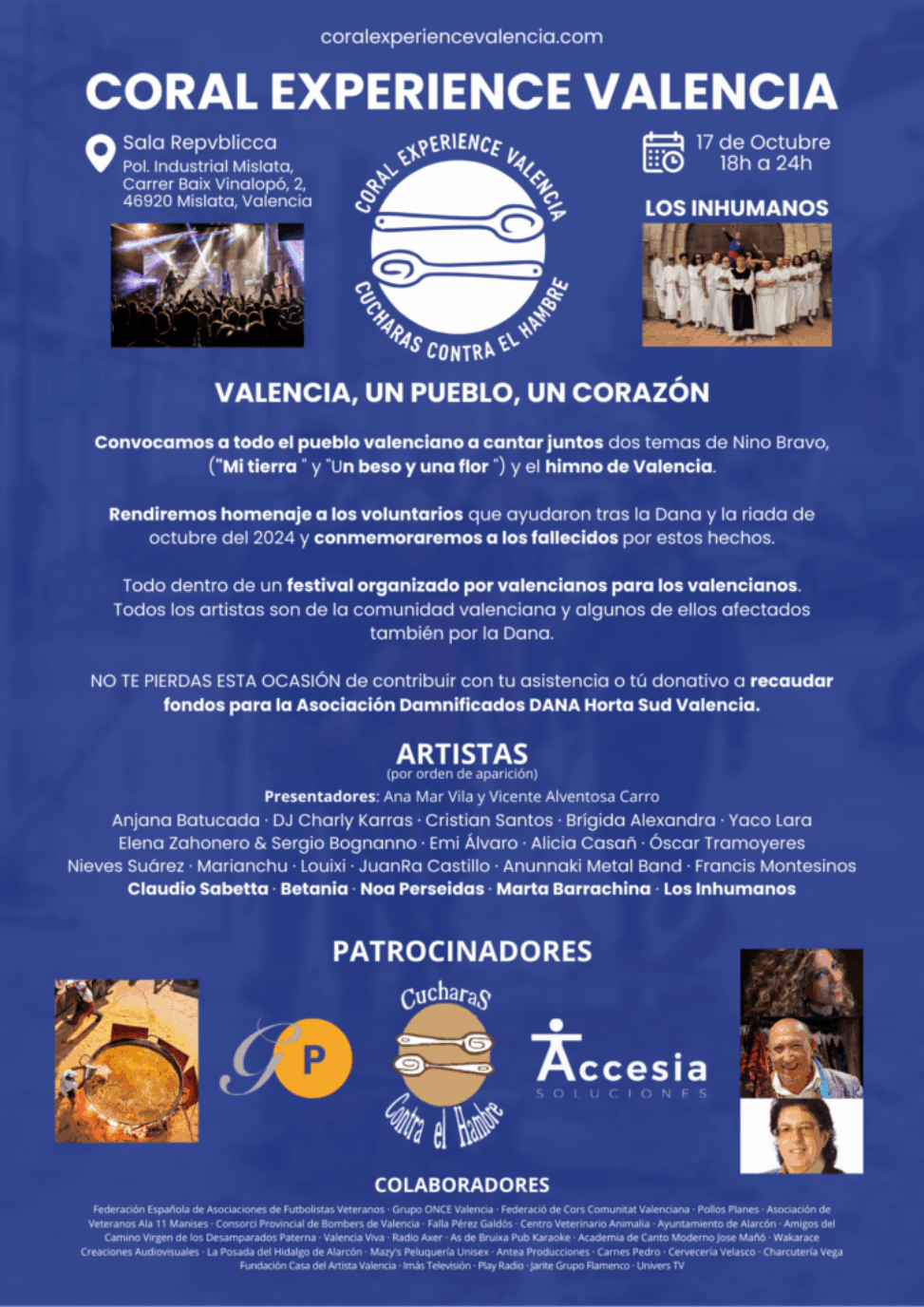Cartel Promocional Coral Experience Valencia 17 de Octubre